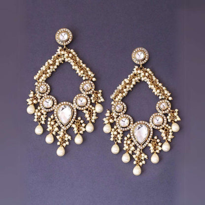 Ivory Shine Chandbali Earrings