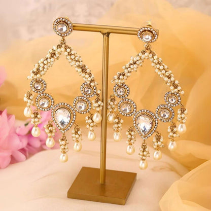 Ivory Shine Chandbali Earrings