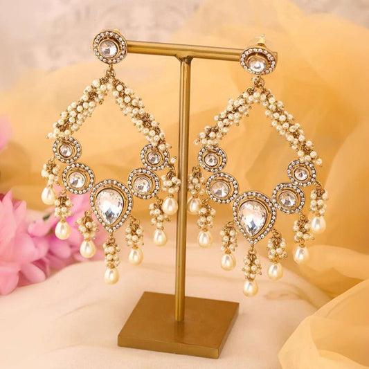Ivory Shine Chandbali Earrings