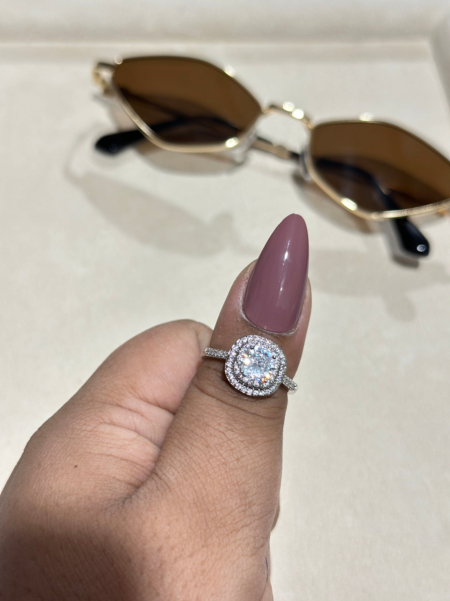 Round CZ  Band Ring