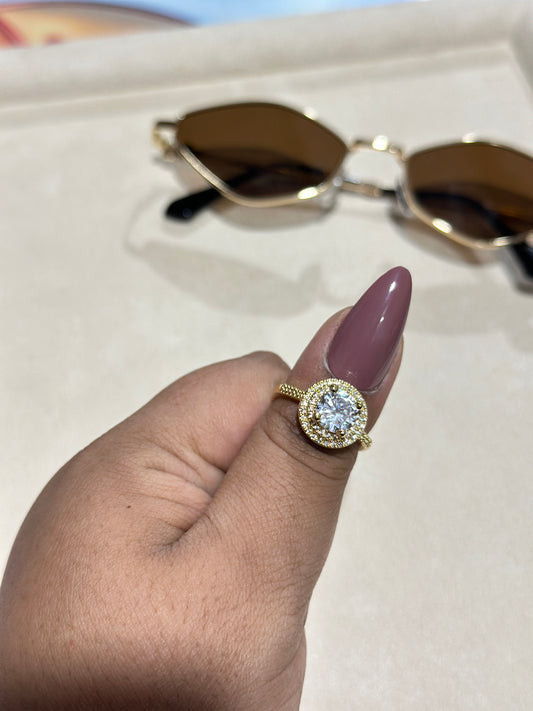 Round CZ  Band Ring