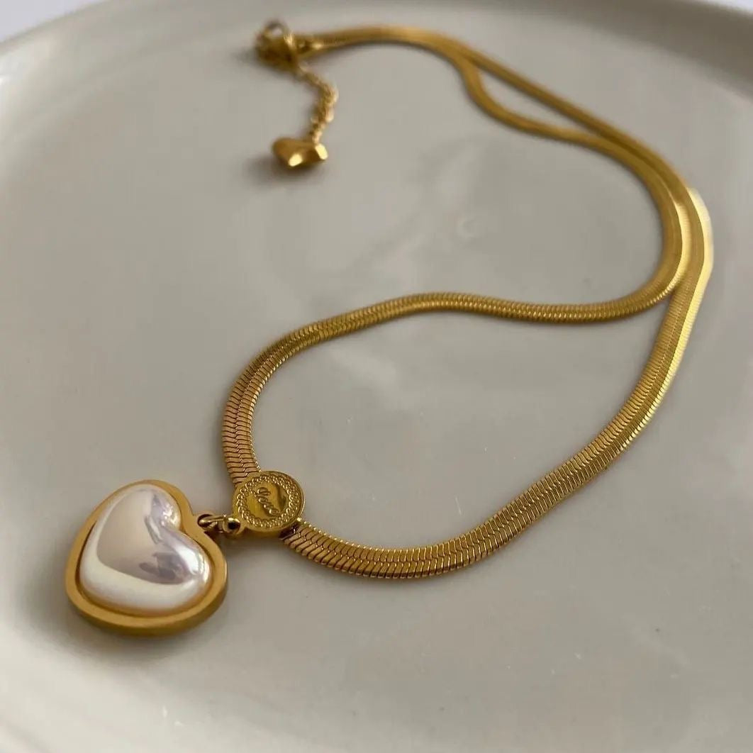 Pearl Heart Necklace