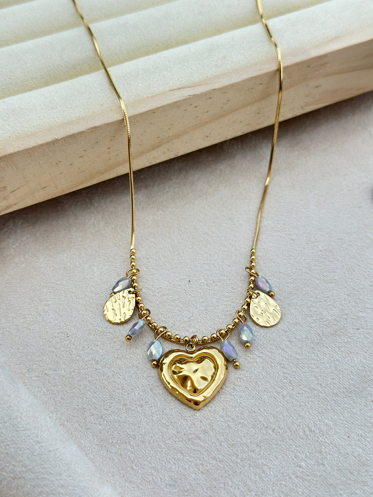 Multi Charm Heart Pendant Necklace