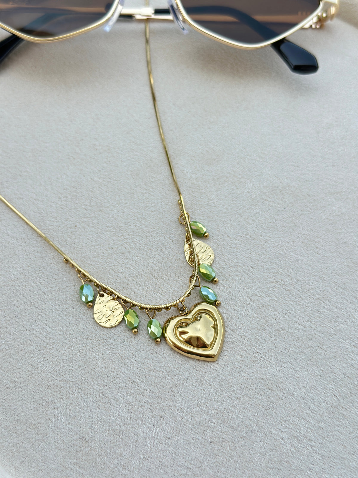 Multi Charm Heart Pendant Necklace