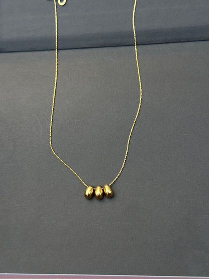 Triple Teardrop Bead Necklace