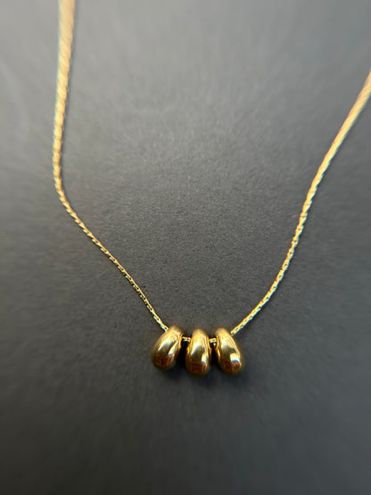 Triple Teardrop Bead Necklace