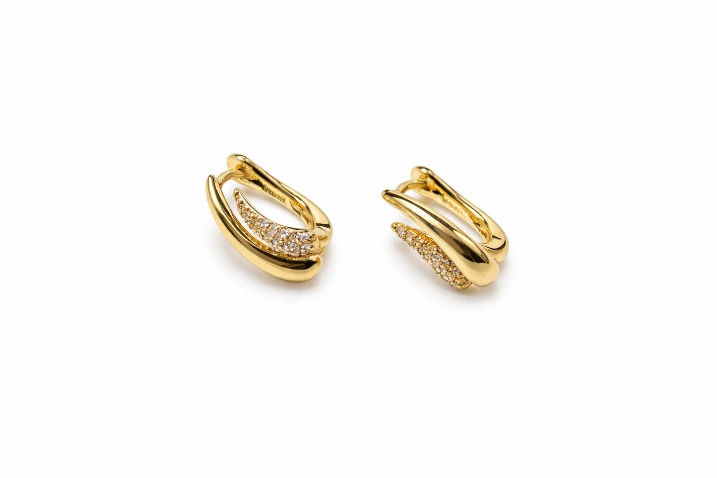 Pave Hoop Earrings