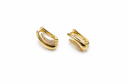 Pave Hoop Earrings
