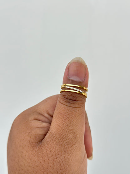 Triple Band CZ Ring