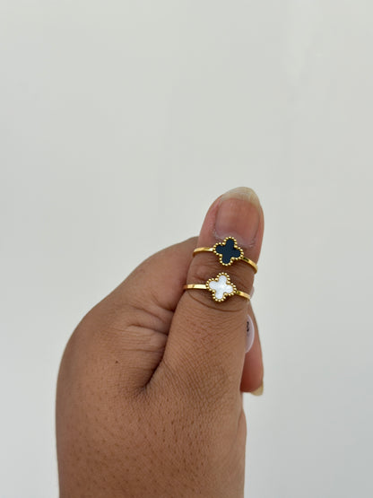 Black Clover Gold Bead Ring