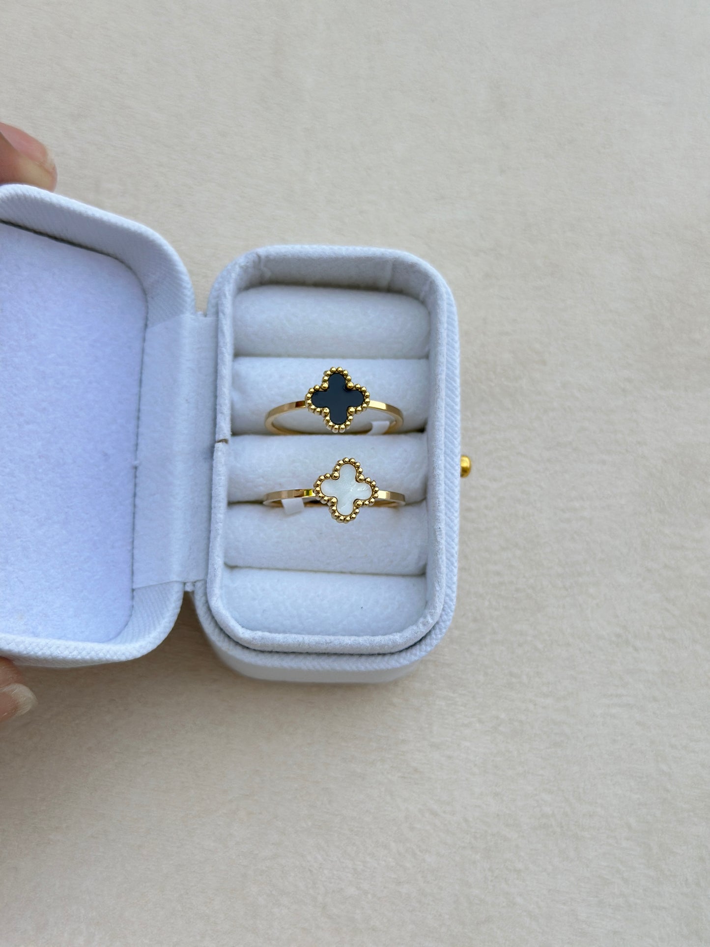 Black Clover Gold Bead Ring