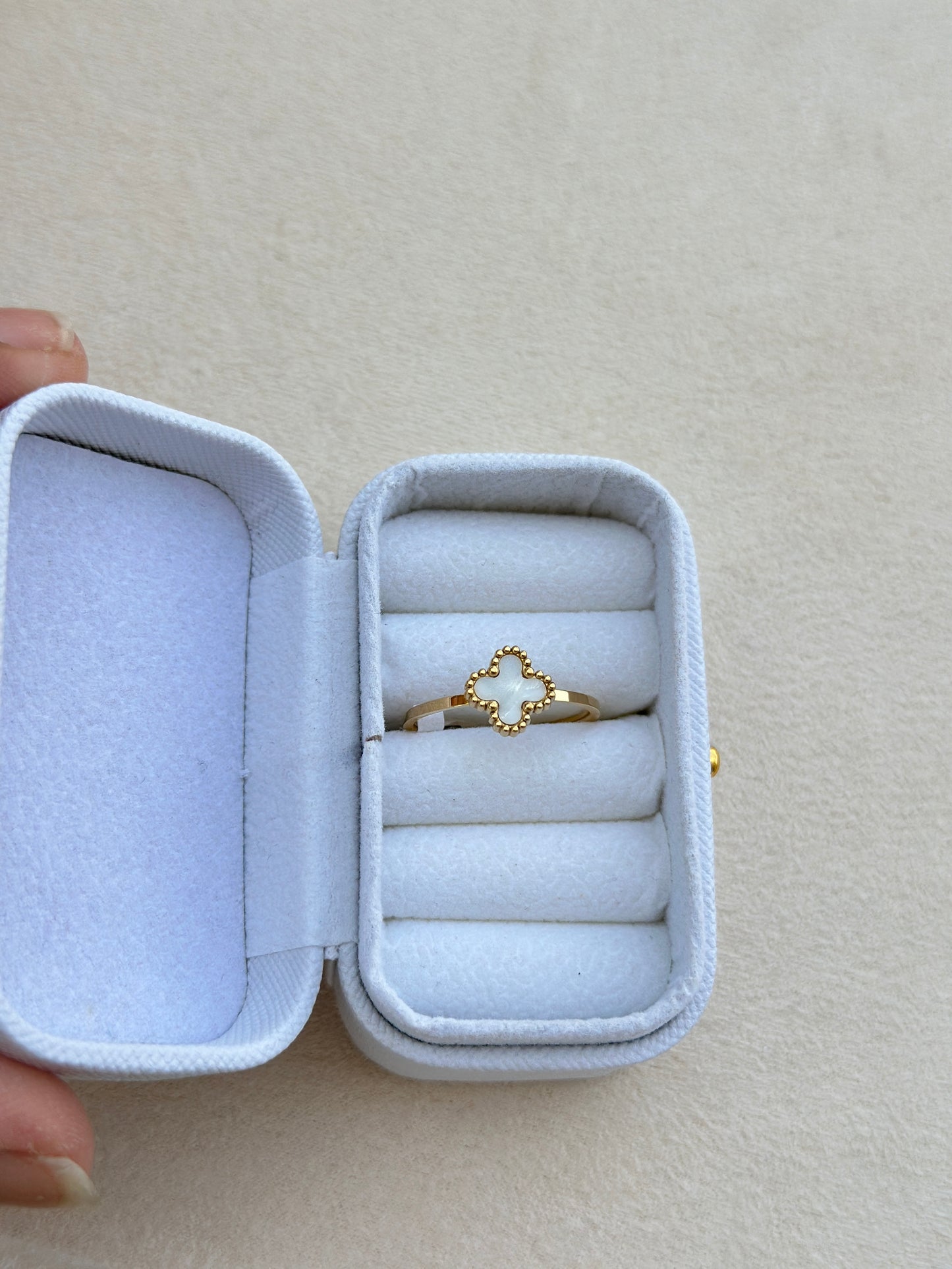 Black Clover Gold Bead Ring