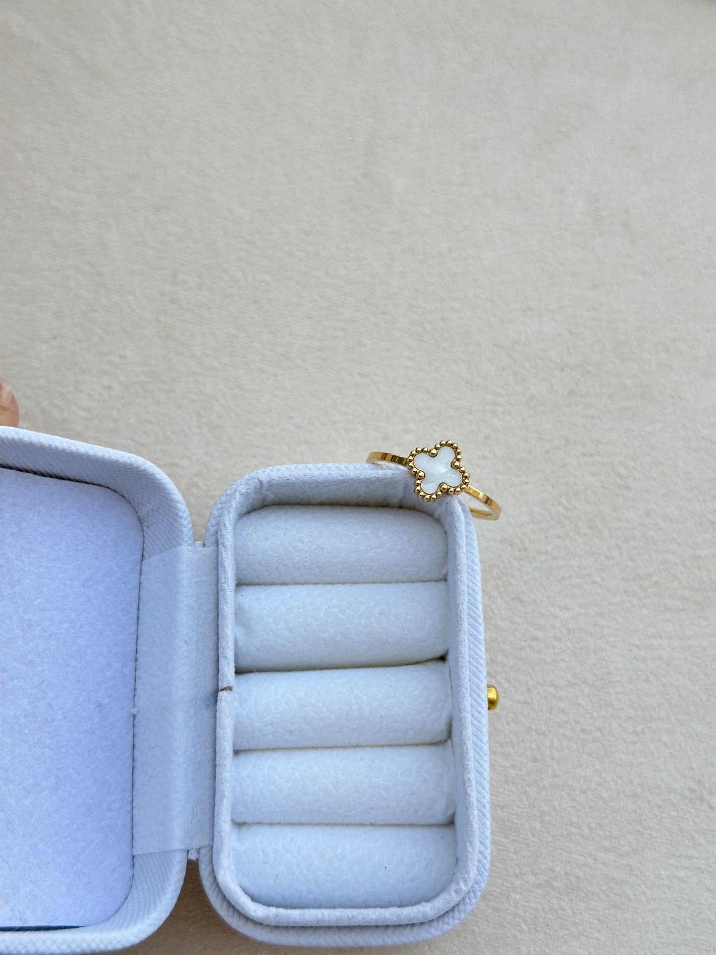 Black Clover Gold Bead Ring