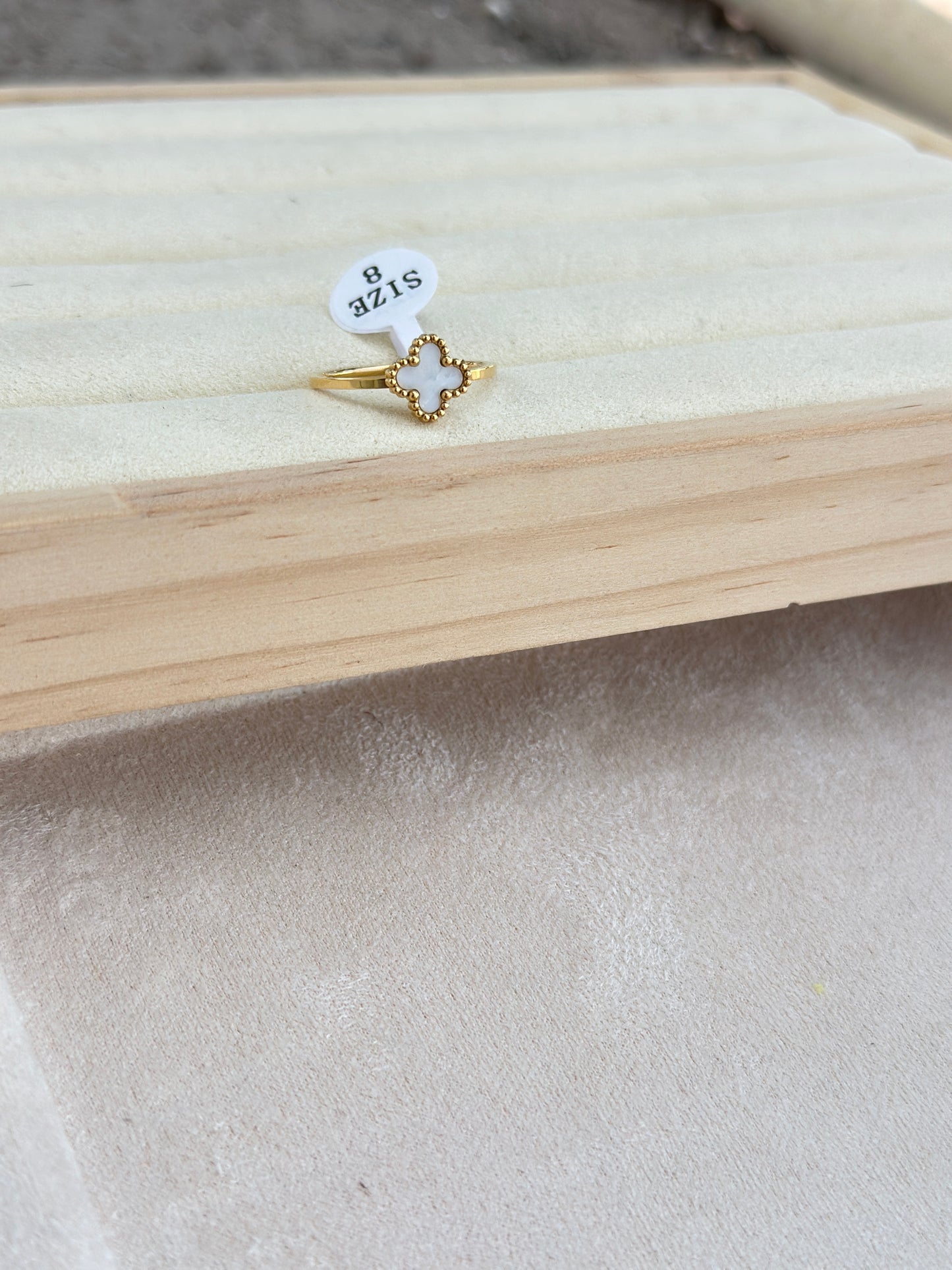 Black Clover Gold Bead Ring