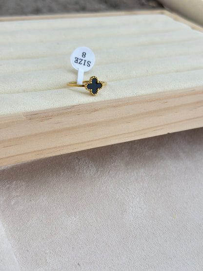 Black Clover Gold Bead Ring