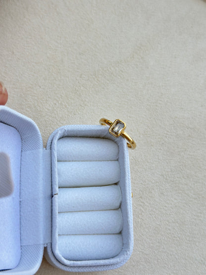Baguette CZ Bezel Ring