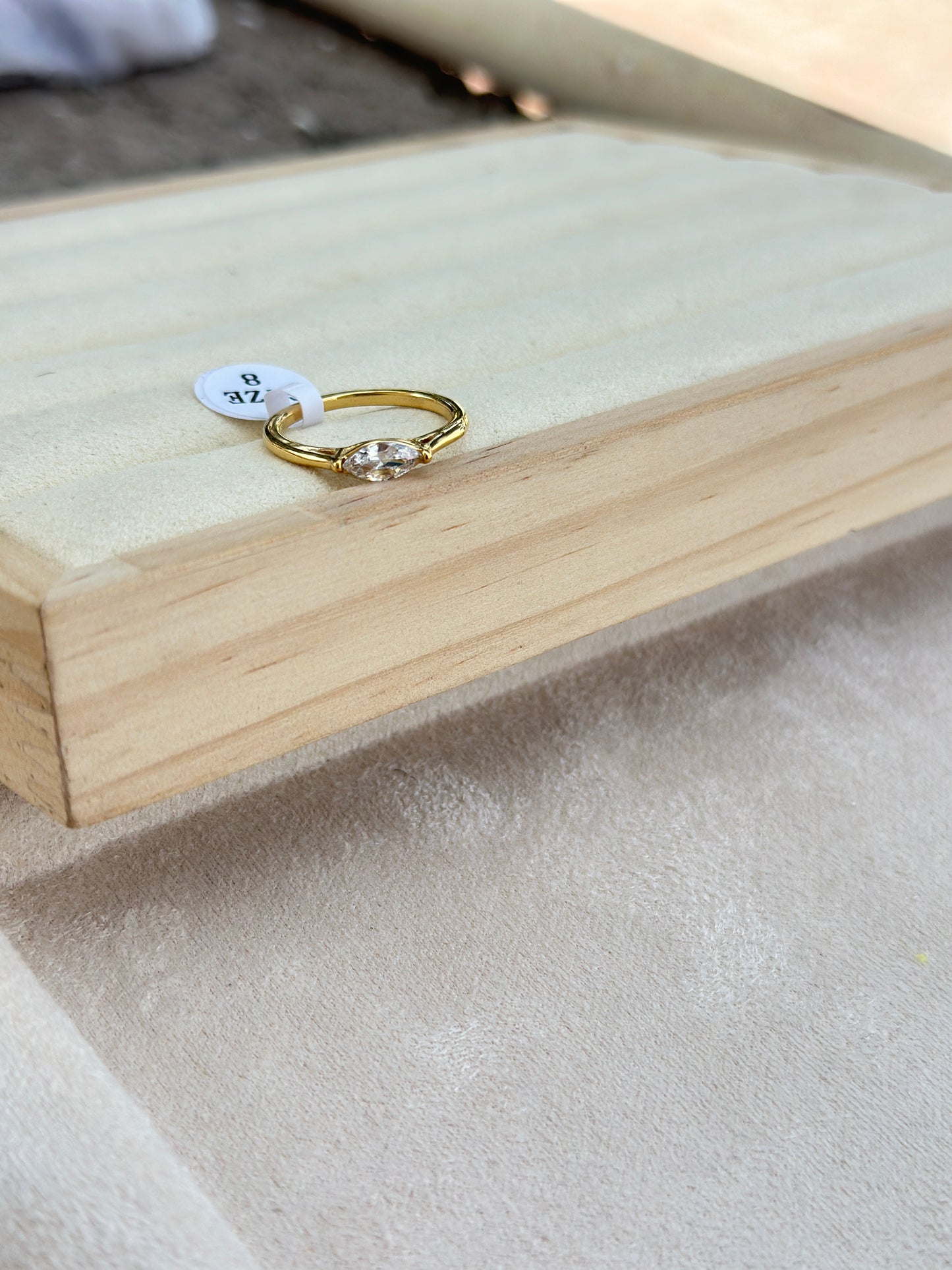 Horizontal Marquise CZ Ring