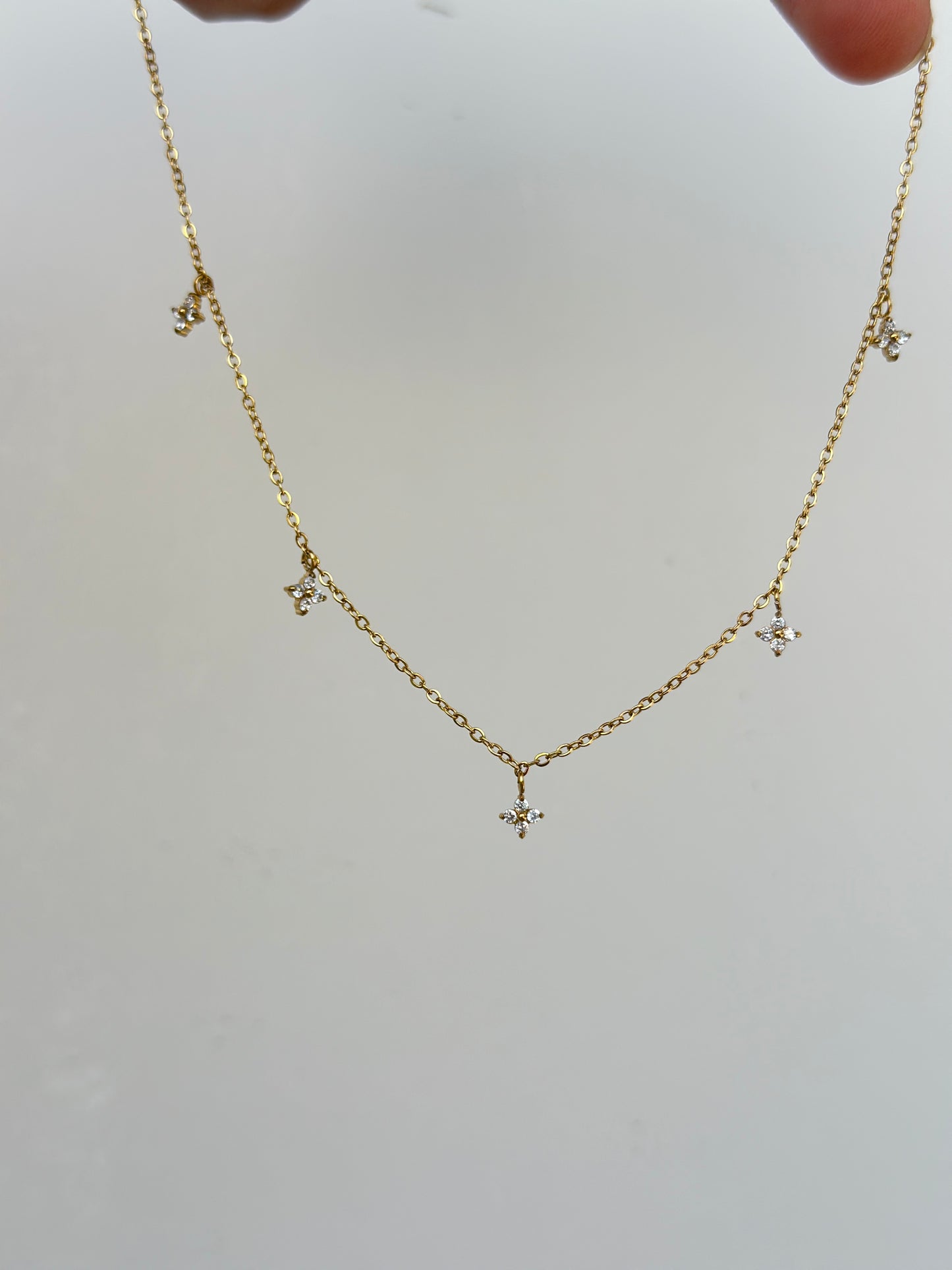 Tiny Star Station Necklace