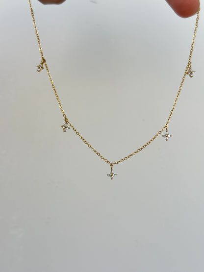 Tiny Star Station Necklace