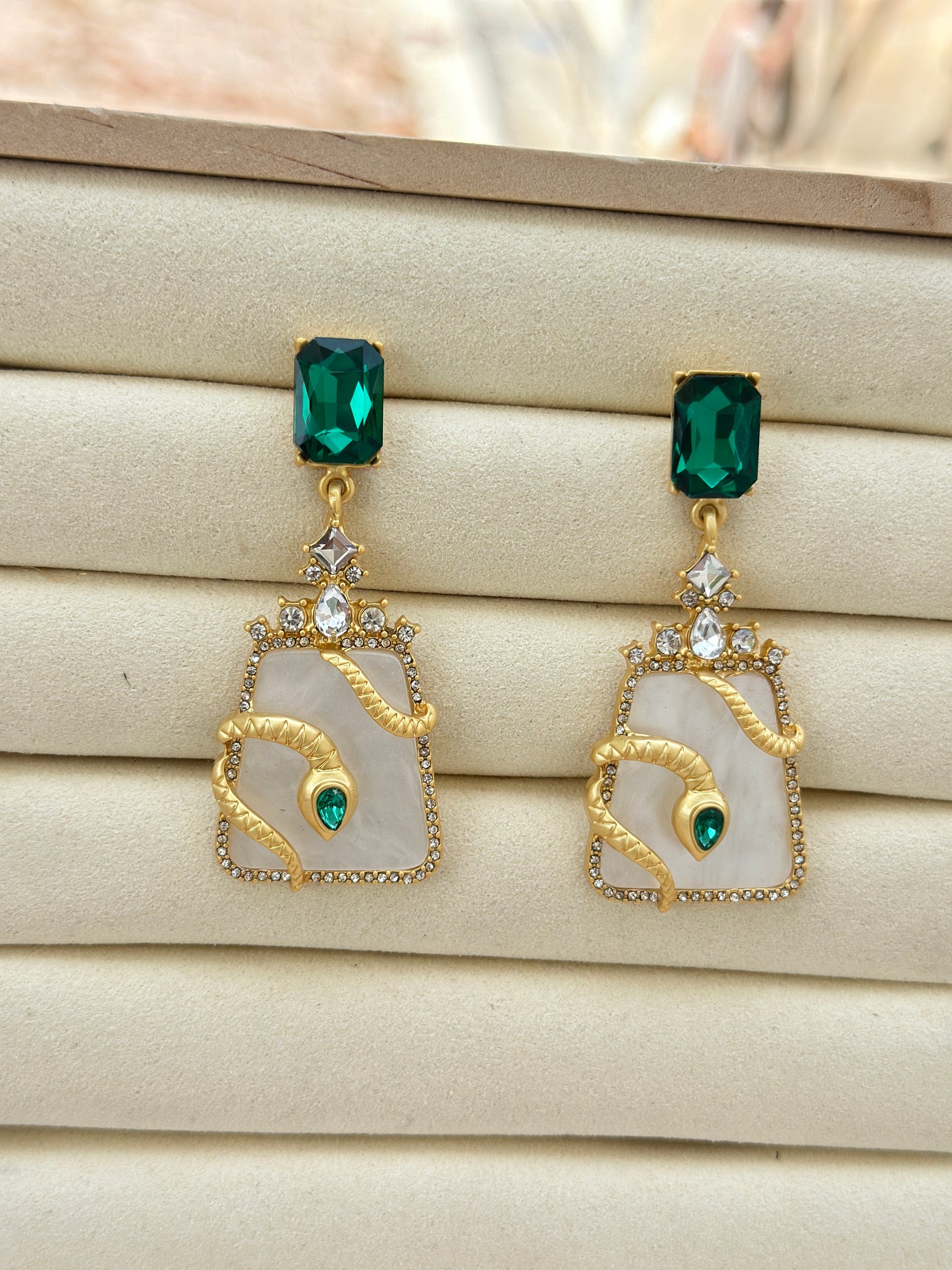 Emerald Drop Earrings