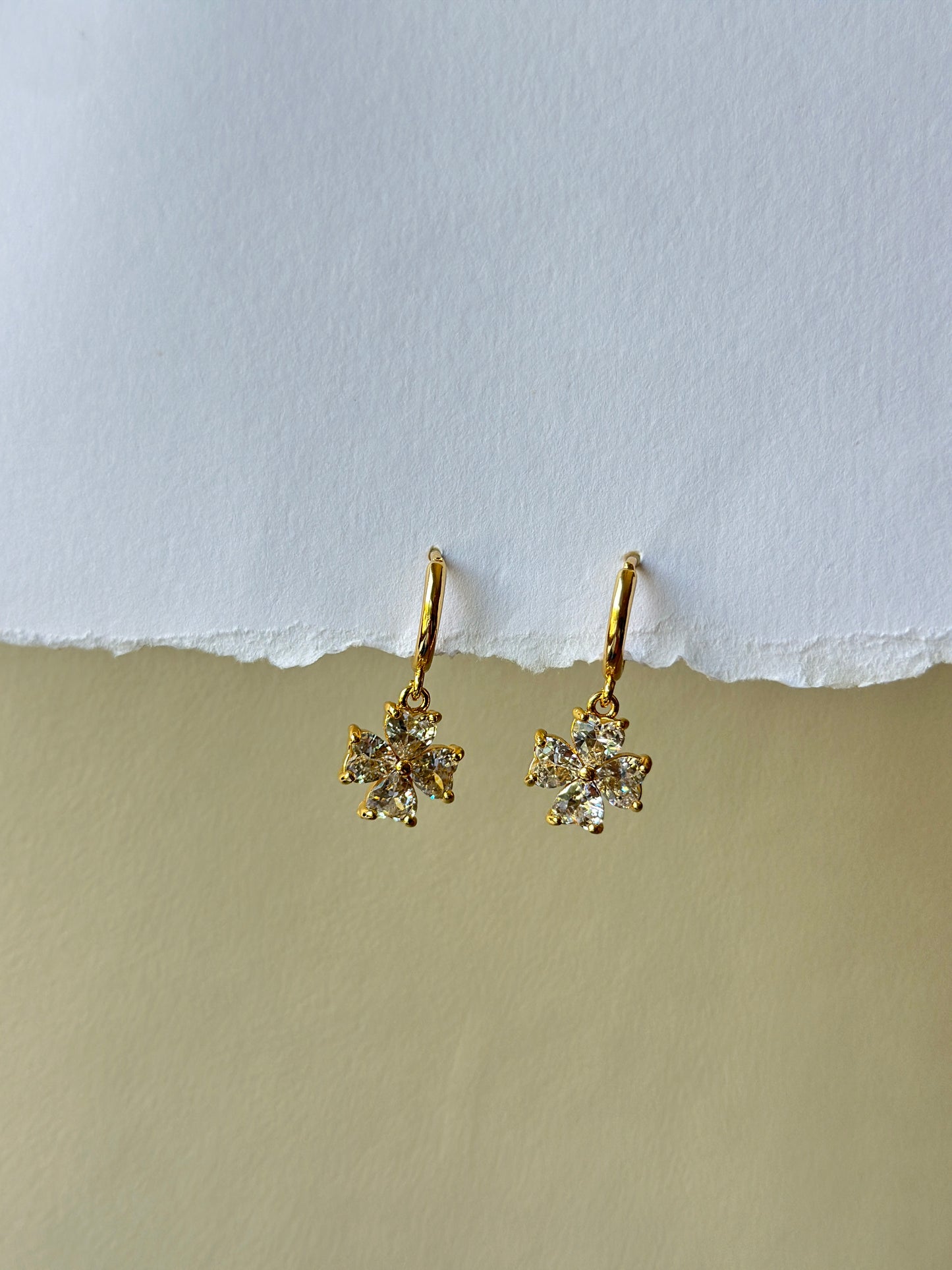 Floral Gold Earrings