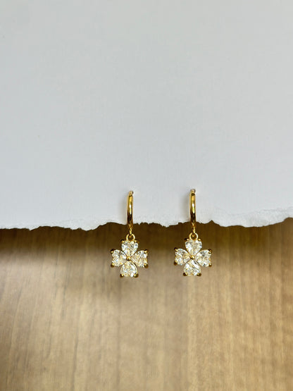 Floral Gold Earrings