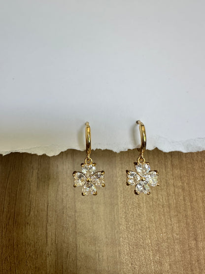 Floral Gold Earrings