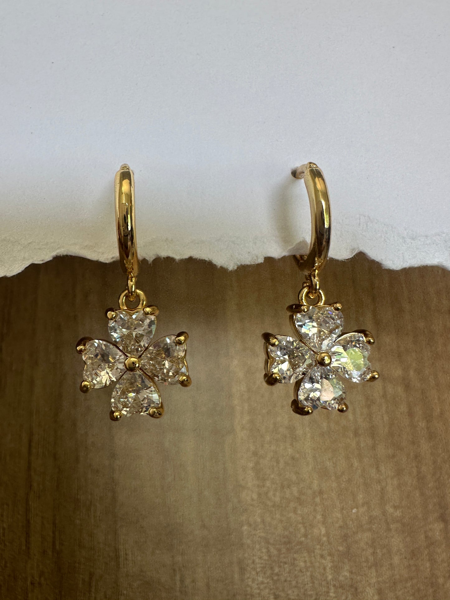 Floral Gold Earrings