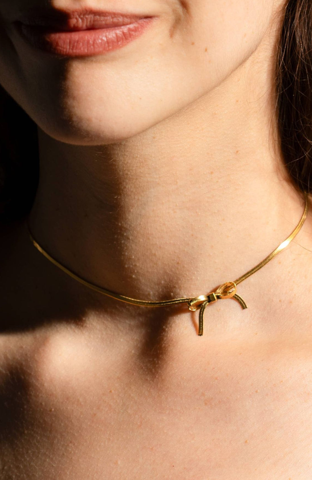 Snake Chain Bow Choker