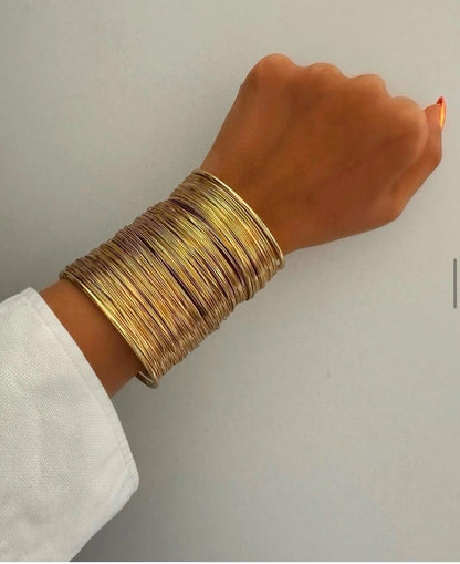 Multi-Layer Wire Cuff Bracelet