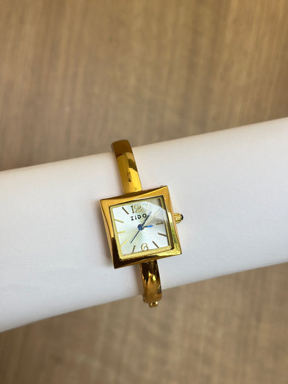 Zido Square Gold Bangle Watch