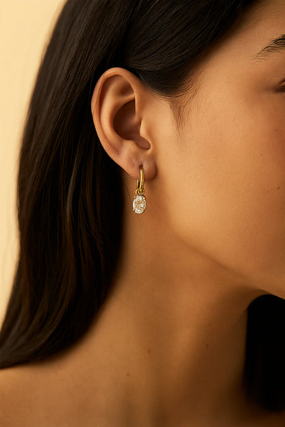 Dainty Stone Stud Earrings