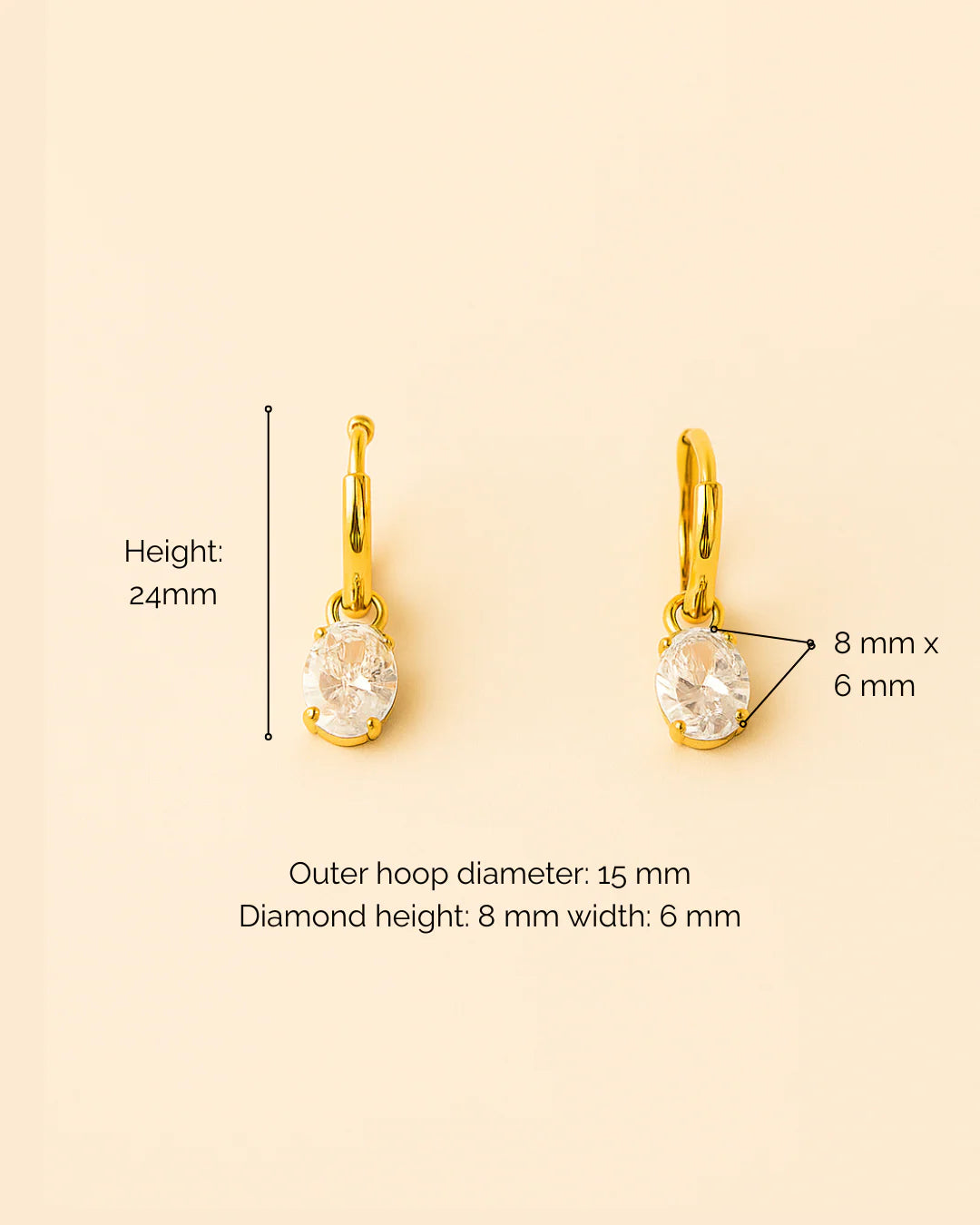 Dainty Stone Stud Earrings