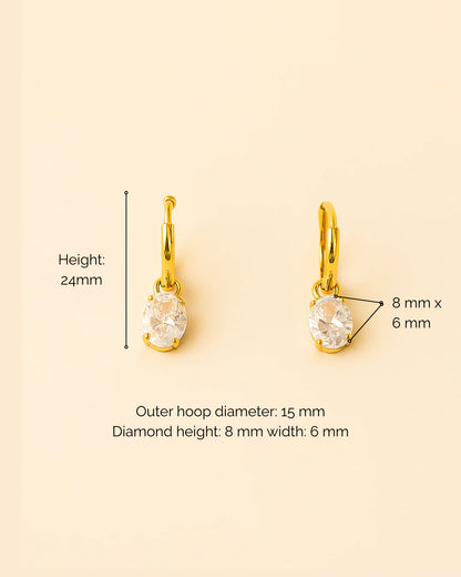 Dainty Stone Stud Earrings