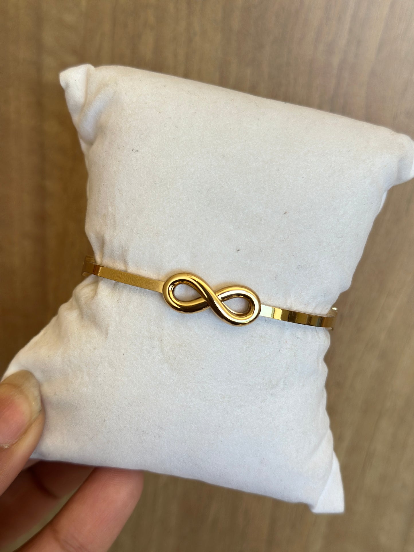 Infinity Symbol Gold Cuff Bracelet