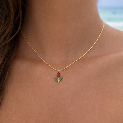 Ruby Tulip Pendant