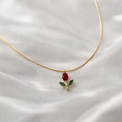 Ruby Tulip Pendant