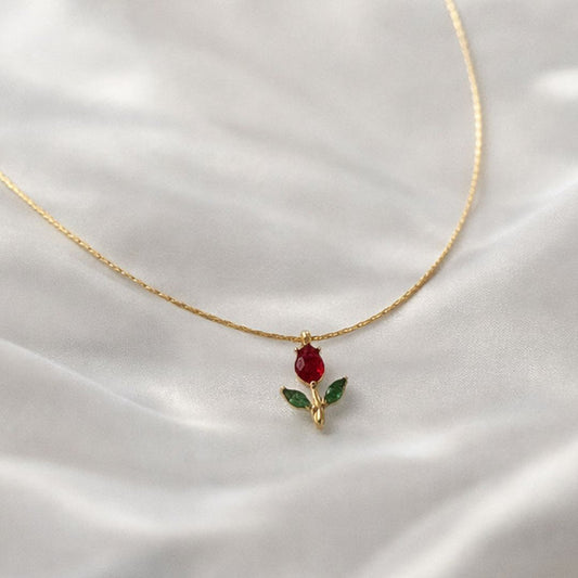Ruby Tulip Pendant