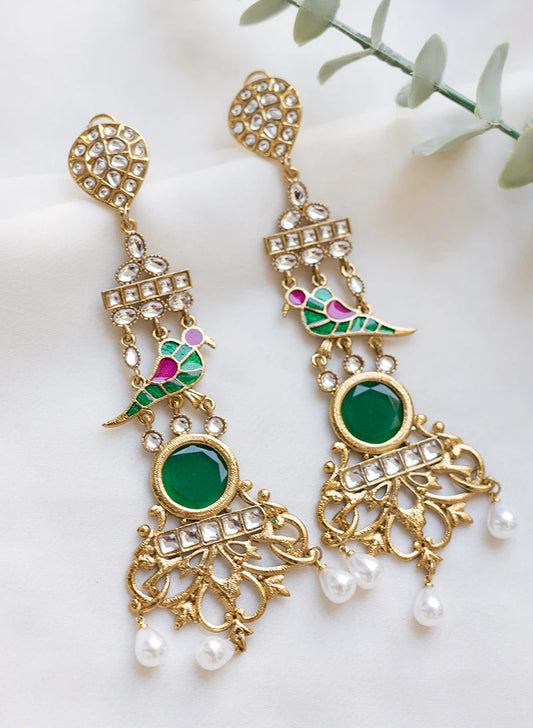 Parrot Pearl Earrings