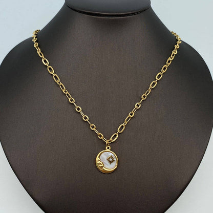 Moon and Star Pendant
