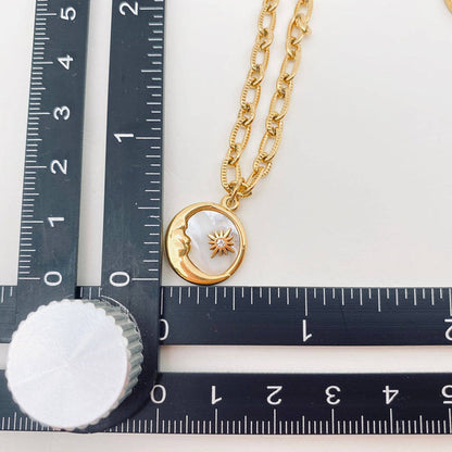 Moon and Star Pendant