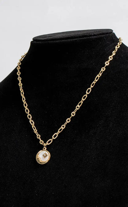 Moon and Star Pendant