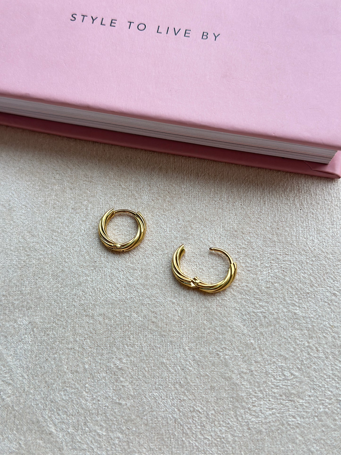 Twisted Rope Gold Hoop Earrings