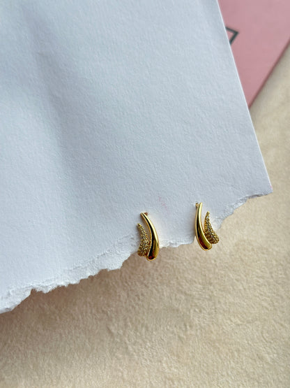 Pave Hoop Earrings