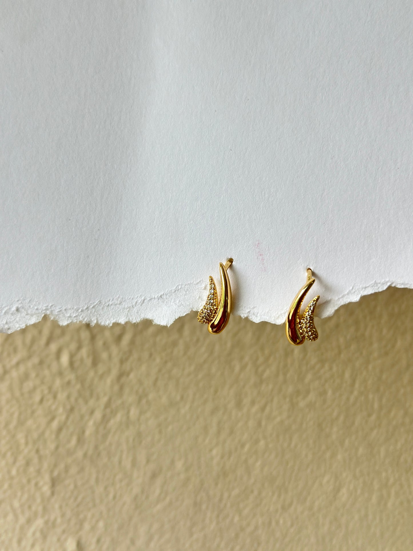 Pave Hoop Earrings