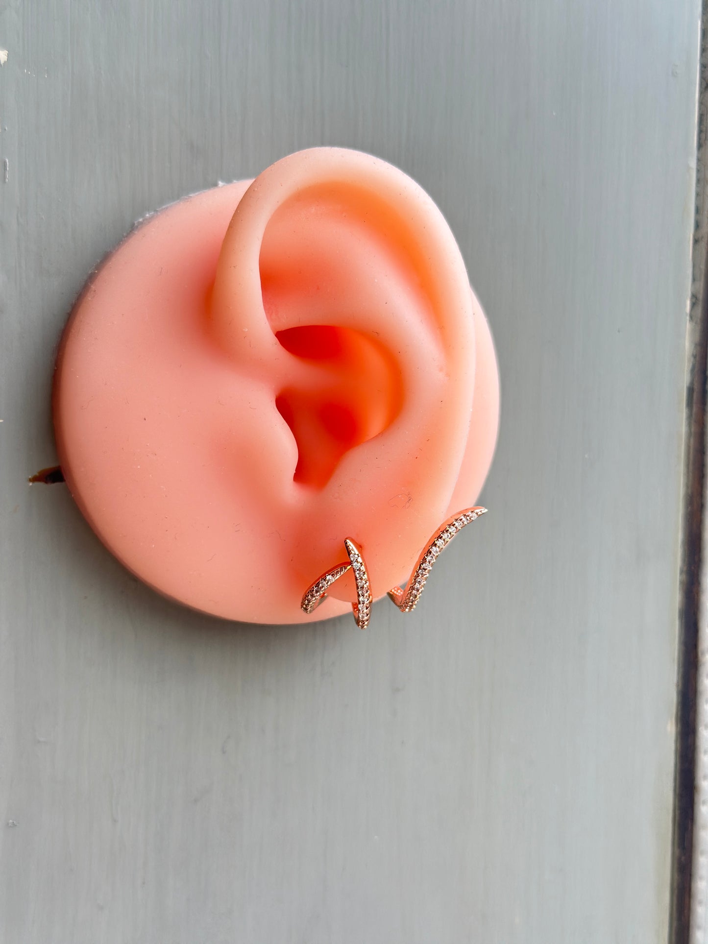 Pave Wave Stud Earrings