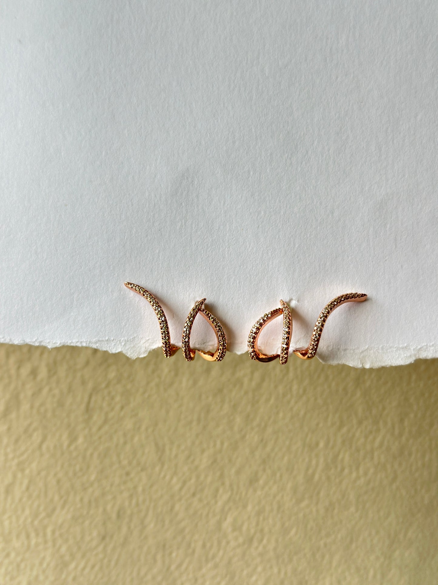 Pave Wave Stud Earrings