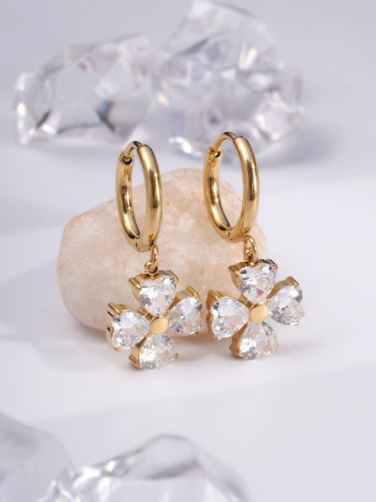 Floral Gold Earrings