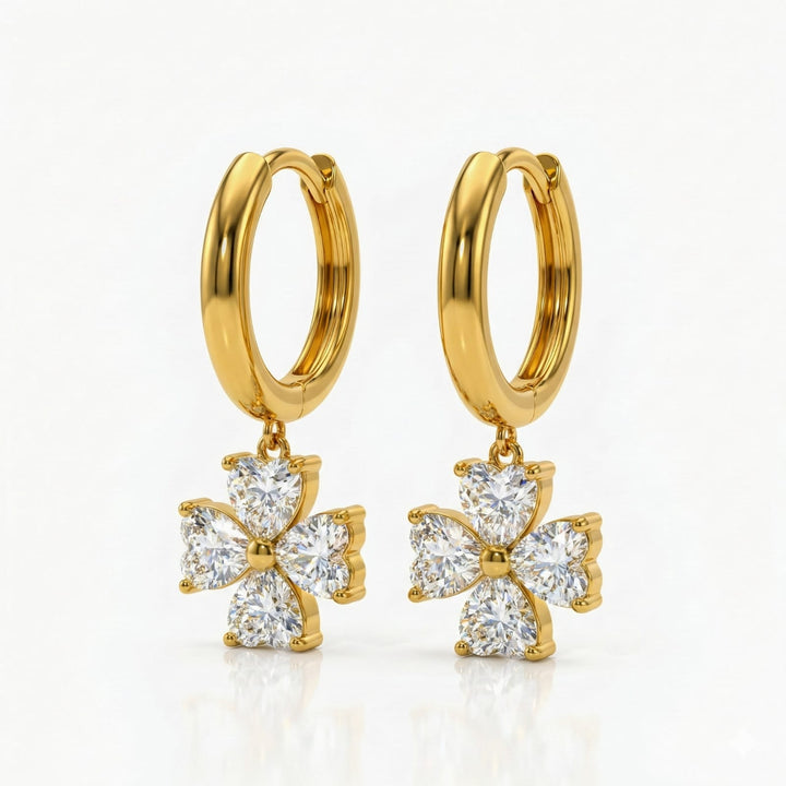 Floral Gold Earrings