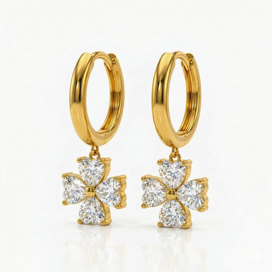 Floral Gold Earrings